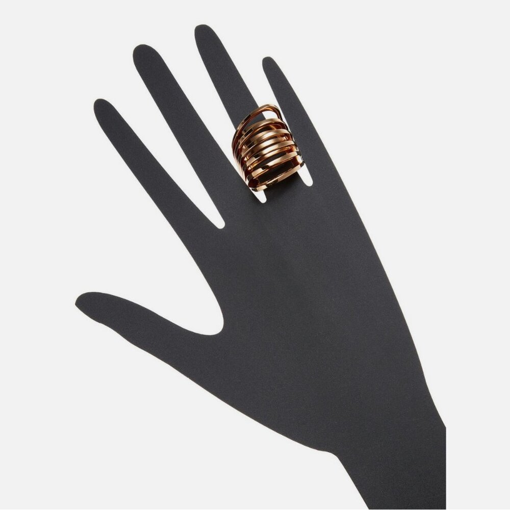 NWOT Vita Fede Futuro Cut Wide Band Ring Size 6